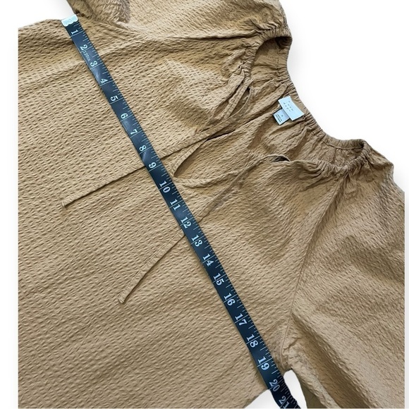 Mustard‎ Yellow Flutter Sleeve Blouse Small A new Day - Picture 5 of 6